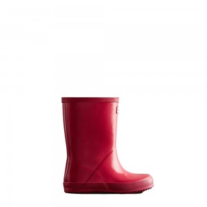 Hunter Kids Gloss Rain Boots Pink | 7896510-SX