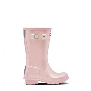 Hunter Kids Original Nebula Rain Boots Pink | 4183296-DC