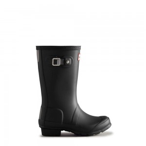 Hunter Kids Original Rain Boots Black | 8034267-LU