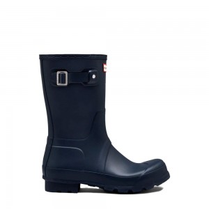 Hunter Men's Original Short Rain Boots Navy | 4230716-JX