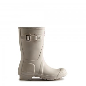 Hunter Women's Original Wellies Short Rain Boots White | 1243879-YP