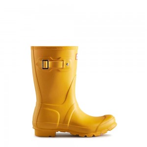 Hunter Women's Original Wellies Short Rain Boots Yellow | 2549183-XB