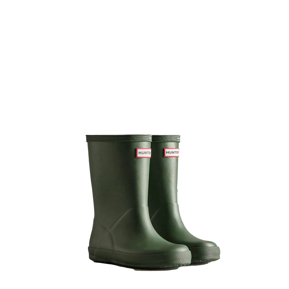 Hunter Kids Classic Rain Boots Green | 0264957-FT