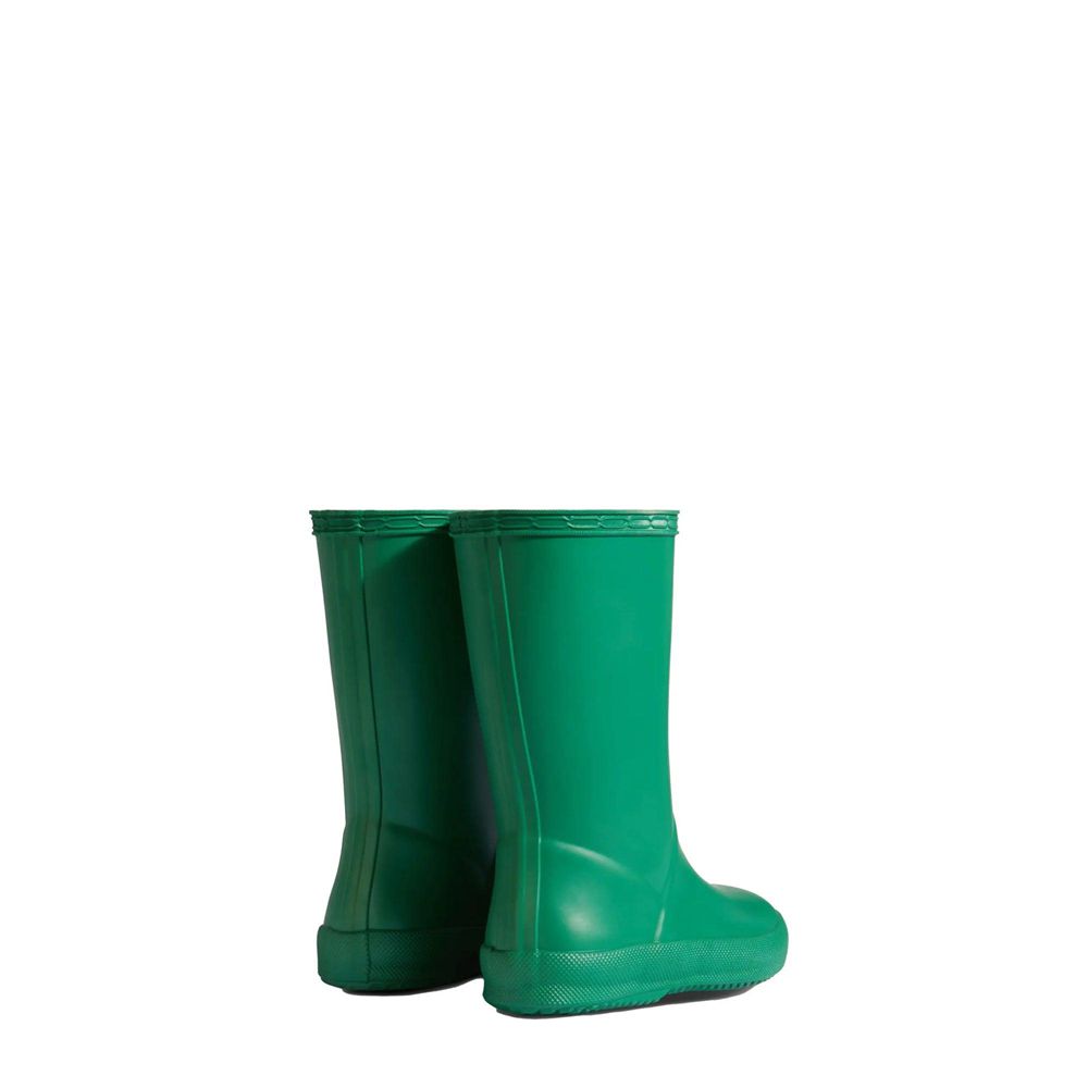 Hunter Kids Classic Rain Boots Green | 7082456-WE