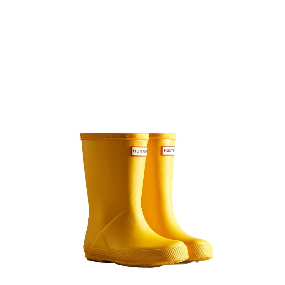 Hunter Kids Classic Rain Boots Yellow | 8973612-LP