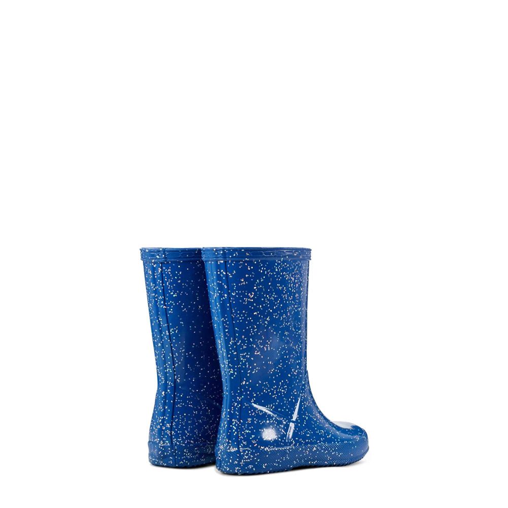 Hunter Kids Giant Glitter Rain Boots Blue | 6139204-SF