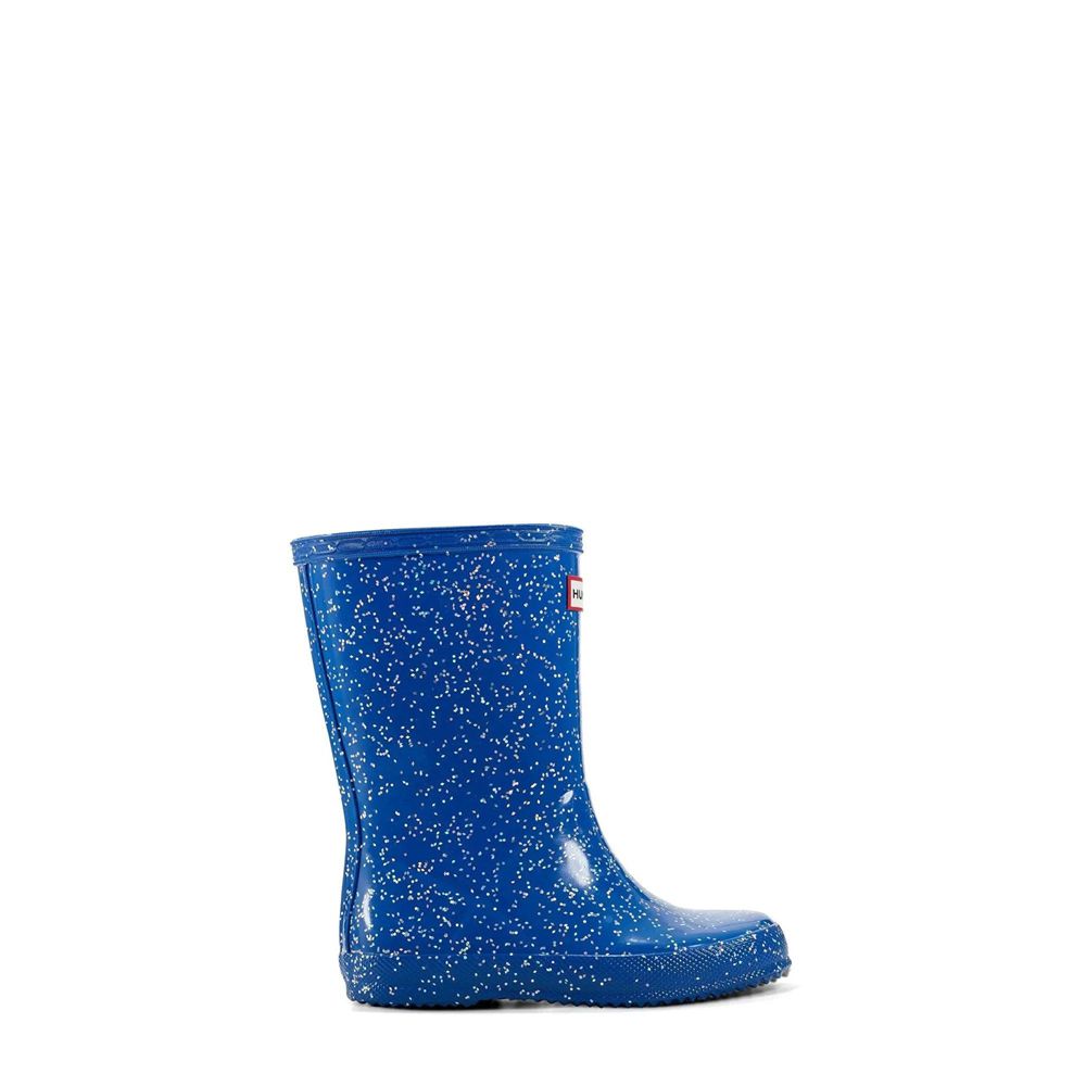 Hunter Kids Giant Glitter Rain Boots Blue | 6139204-SF