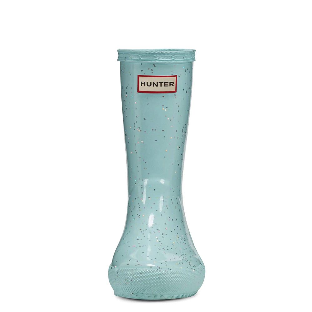 Hunter Kids Giant Glitter Rain Boots Green | 3769521-MR