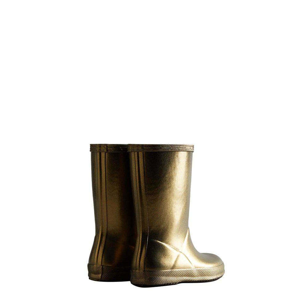 Hunter Kids Nebula Rain Boots Gold | 6539071-FM