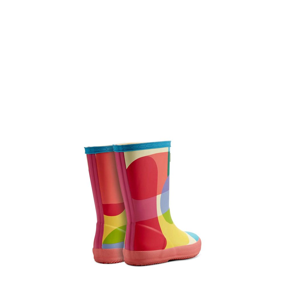 Hunter Kids Original Classicbow Bubbles Rain Boots Red | 5749386-ZP