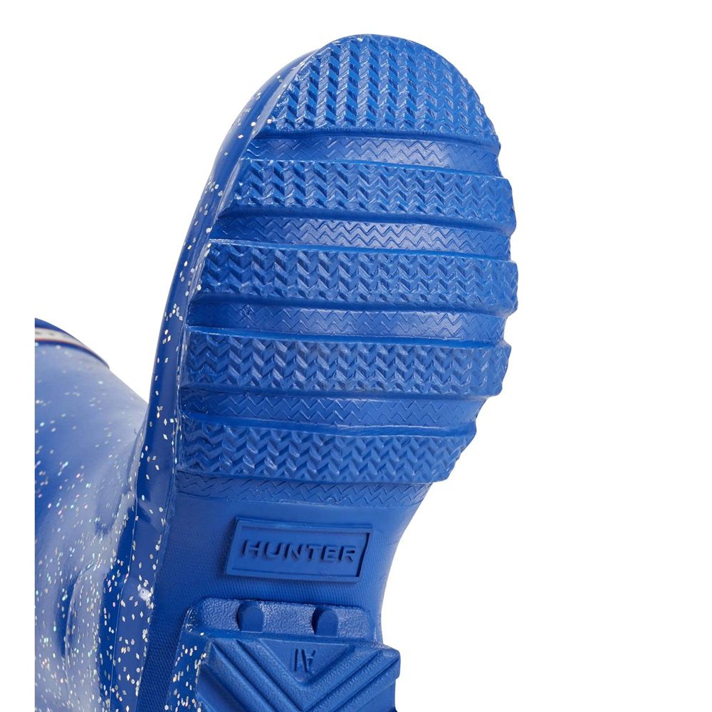 Hunter Kids Original Giant Glitter Rain Boots Blue | 4021386-KL