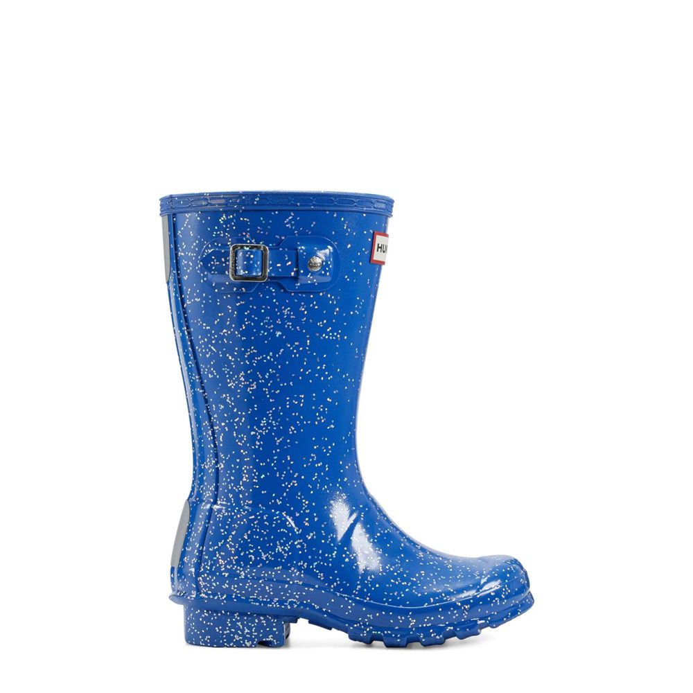 Hunter Kids Original Giant Glitter Rain Boots Blue | 4021386-KL