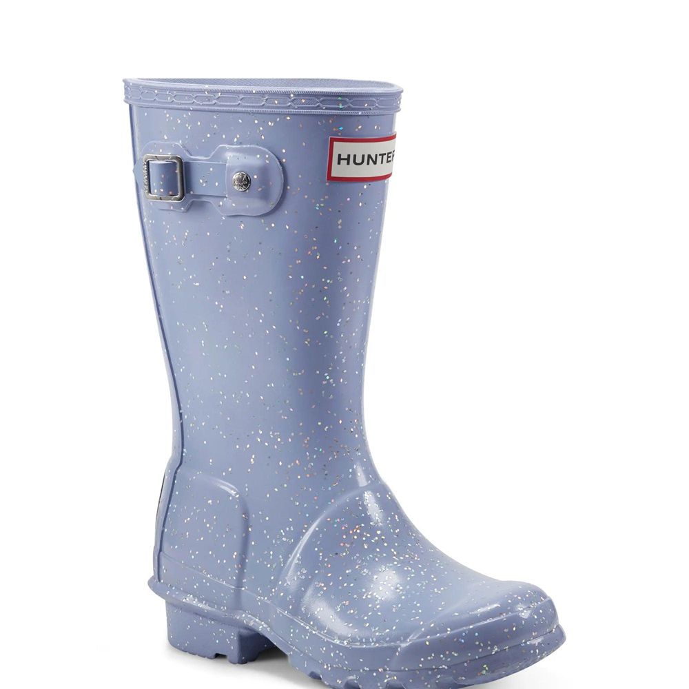 Hunter Kids Original Giant Glitter Rain Boots Blue | 0861342-ZE