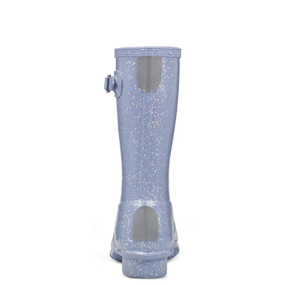 Hunter Kids Original Giant Glitter Rain Boots Blue | 0861342-ZE