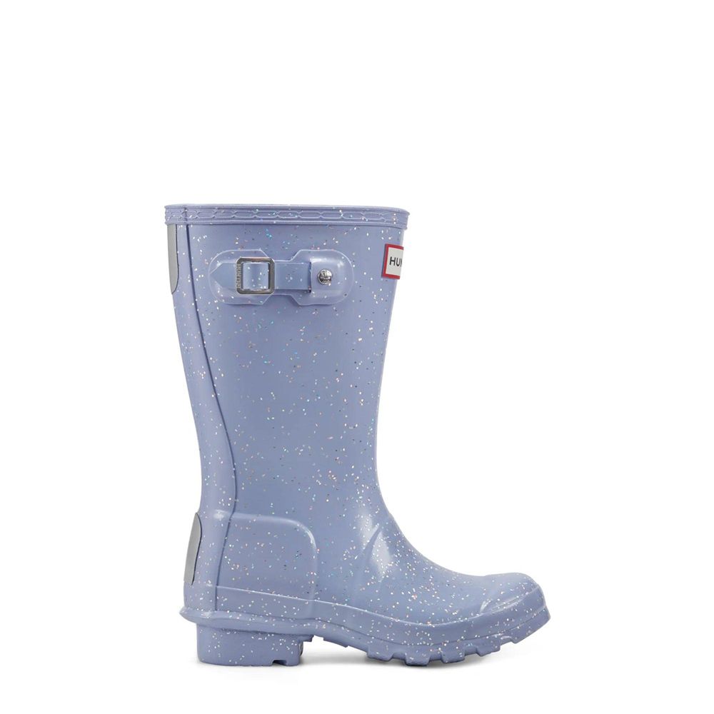 Hunter Kids Original Giant Glitter Rain Boots Blue | 0861342-ZE