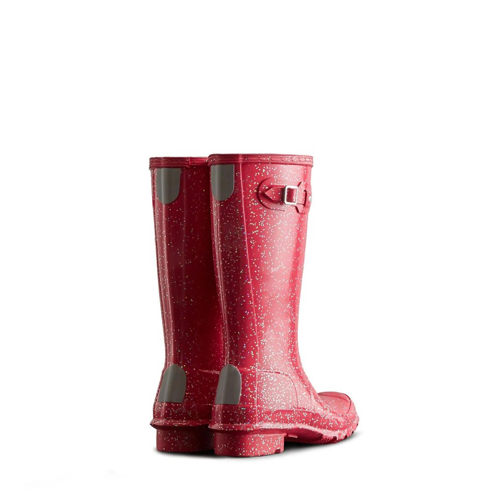 Hunter Kids Original Giant Glitter Rain Boots Red | 3270659-AE