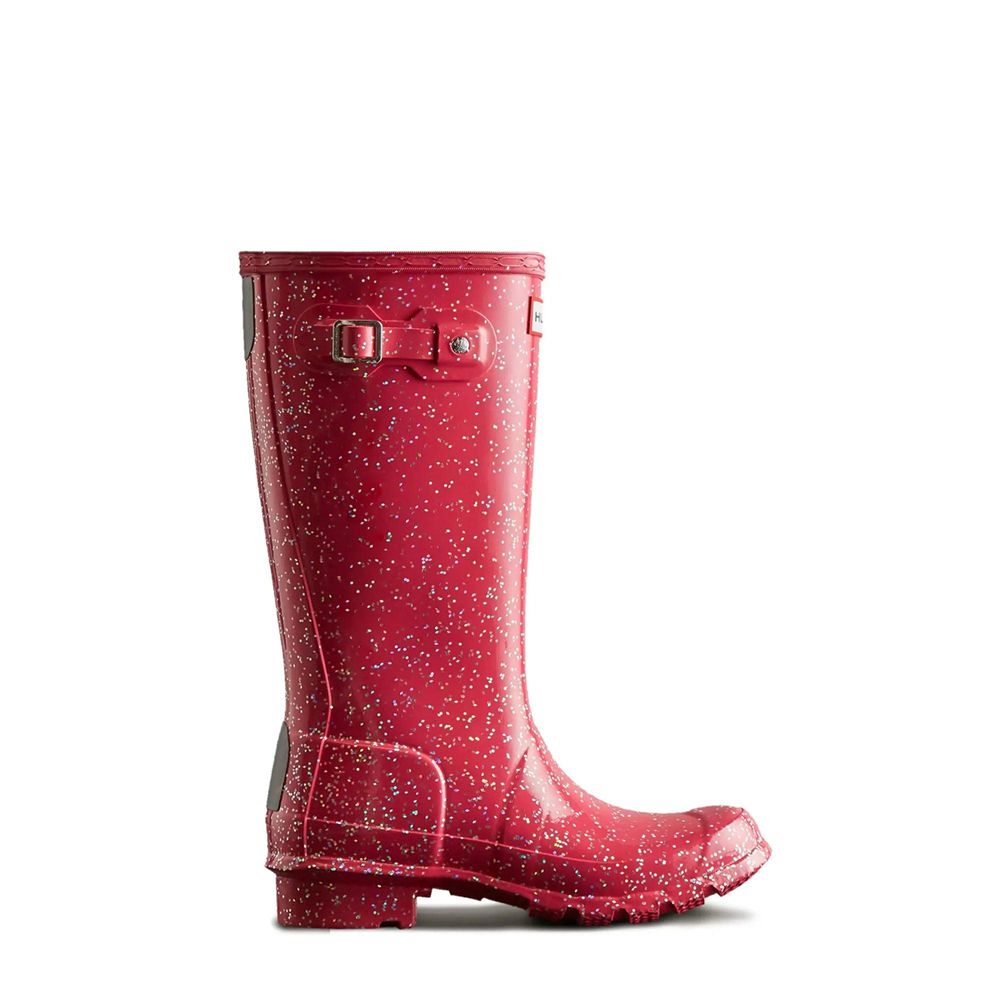 Hunter Kids Original Giant Glitter Rain Boots Red | 3270659-AE