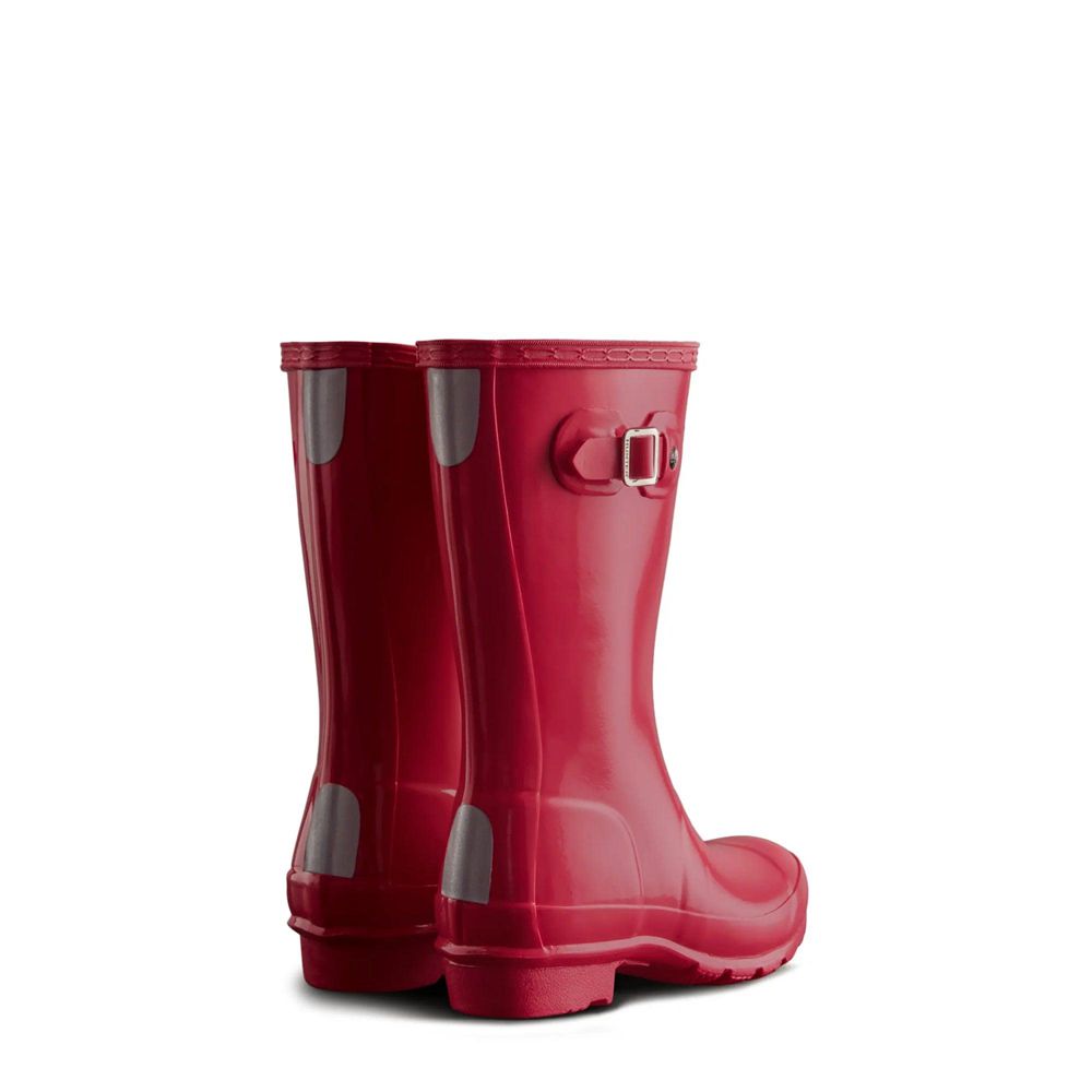 Hunter Kids Original Gloss Rain Boots Pink | 9685472-BL