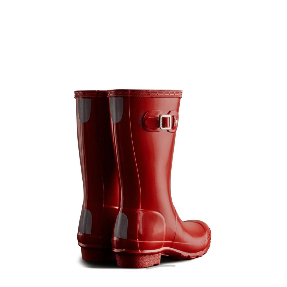 Hunter Kids Original Gloss Rain Boots Red | 3852947-ET