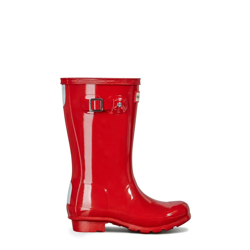 Hunter Kids Original Gloss Rain Boots Red | 3852947-ET