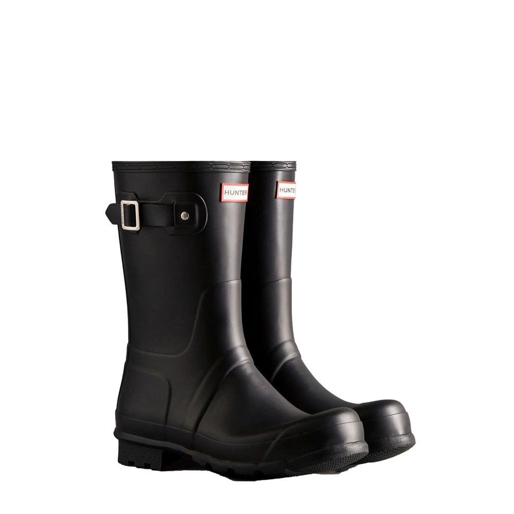 Hunter Men's Original Short Rain Boots Black | 0218749-ME