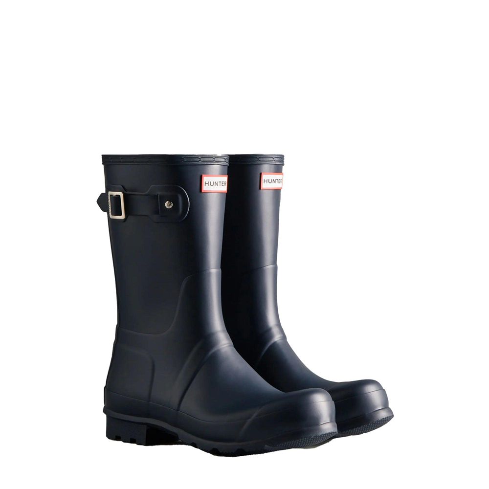 Hunter Men's Original Short Rain Boots Navy | 4230716-JX