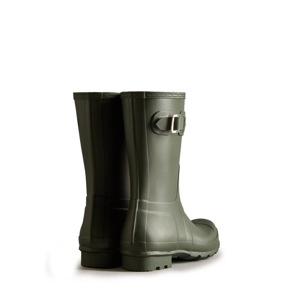 Hunter Men's Original Short Rain Boots Olive | 8152370-SW