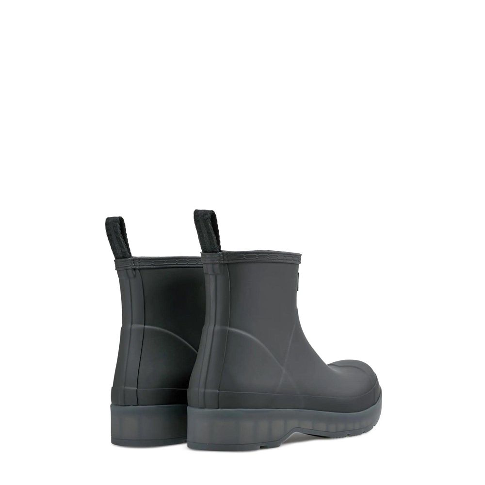 Hunter Men's PLAY™ Short Translucent Sole Rain Boots Black | 0859476-XE