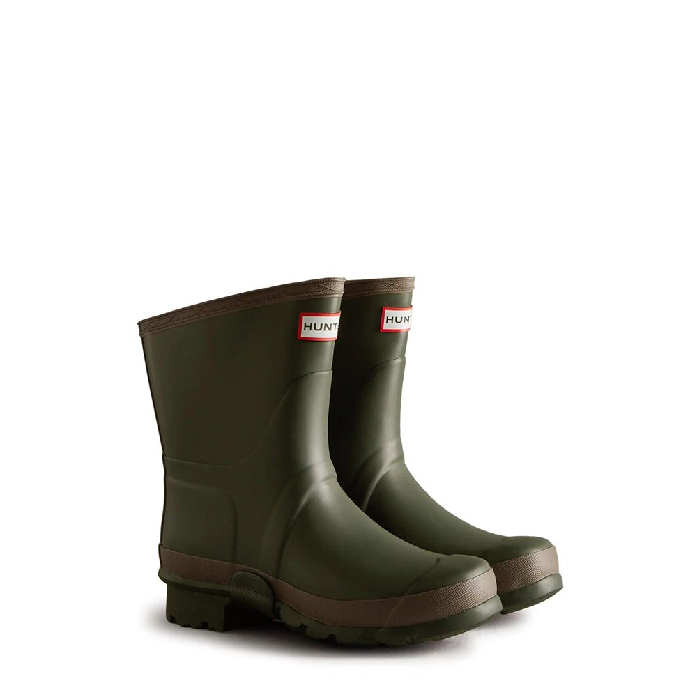 Hunter Women's Gardener Wellies Short Rain Boots Olive | 5123708-SN