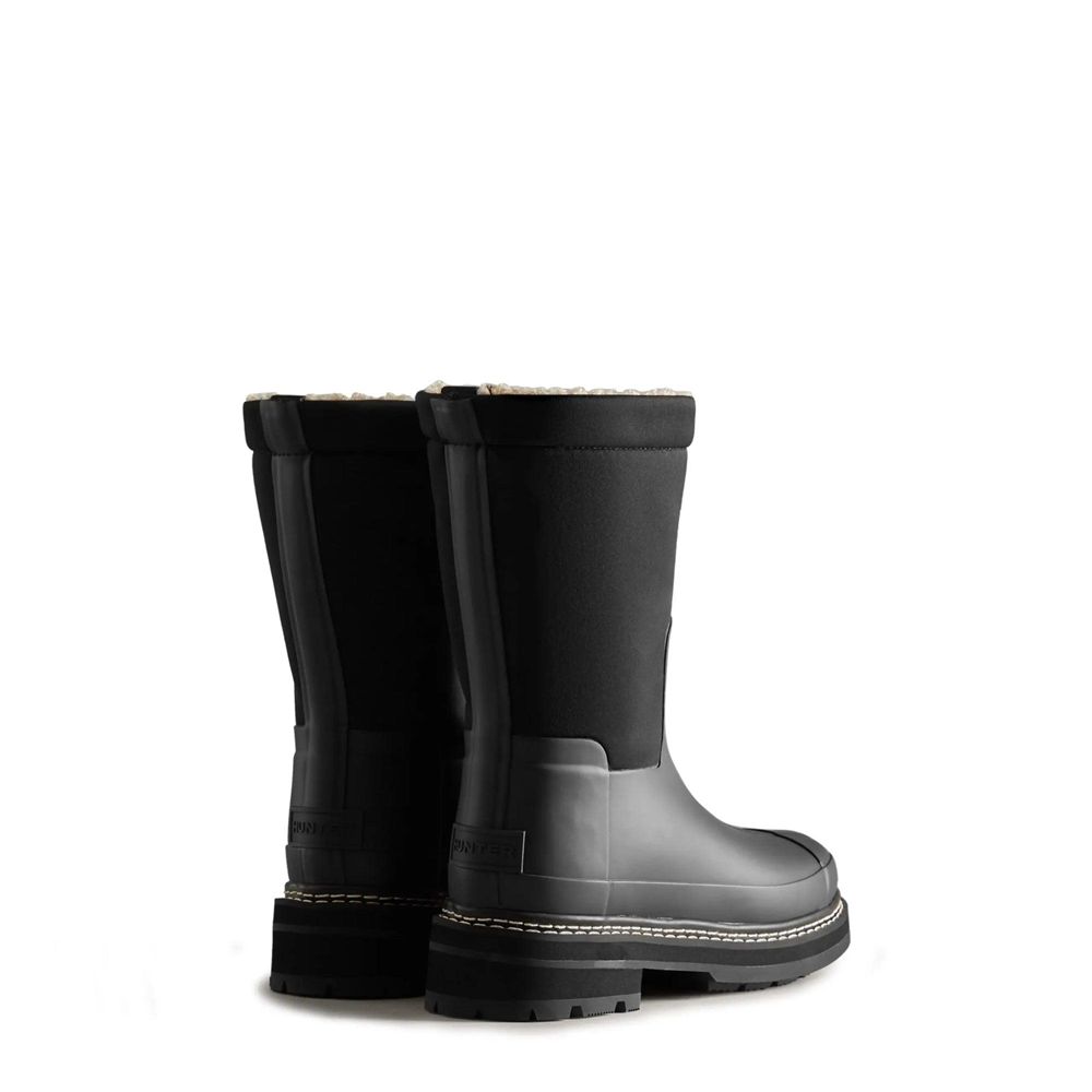 Hunter Women's Insulated Refined Knit Rain Snow Boots Black | 0568492-MV