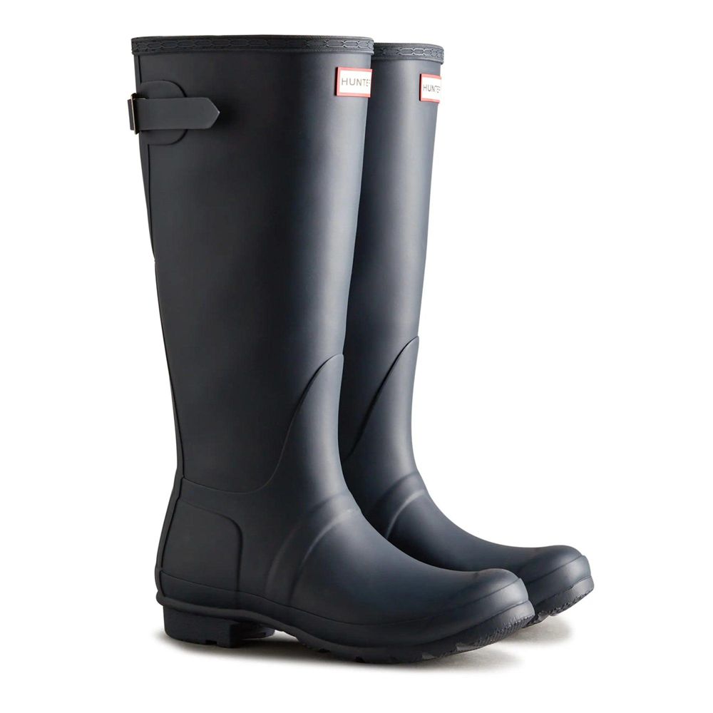 Hunter Women's Original Back Adjustable Wellies Tall Rain Boots Navy | 8241075-LW