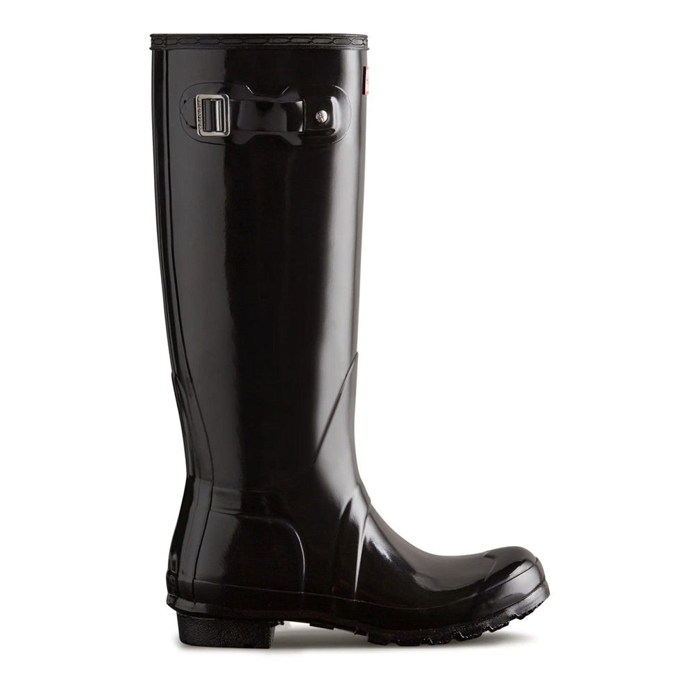 Hunter Women\'s Original Gloss Wellies Tall Rain Boots Black | 3104896-XY