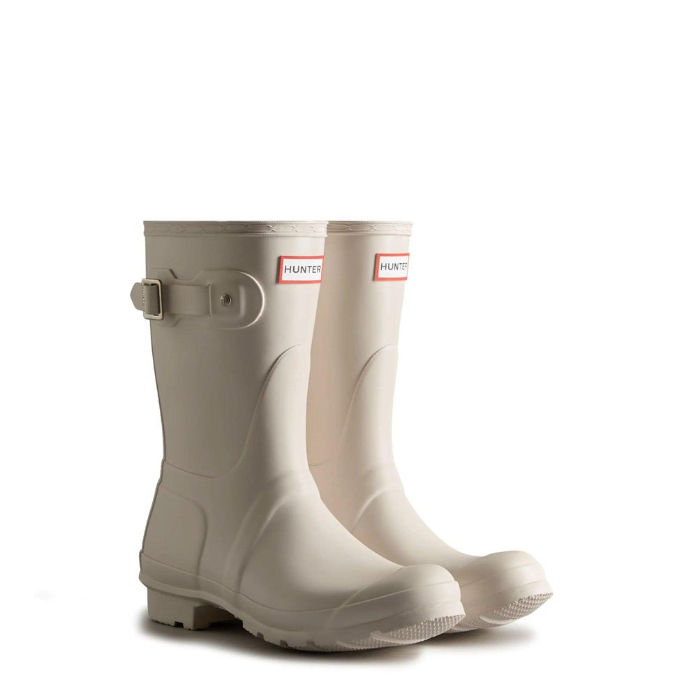 Hunter Women's Original Wellies Short Rain Boots White | 1243879-YP