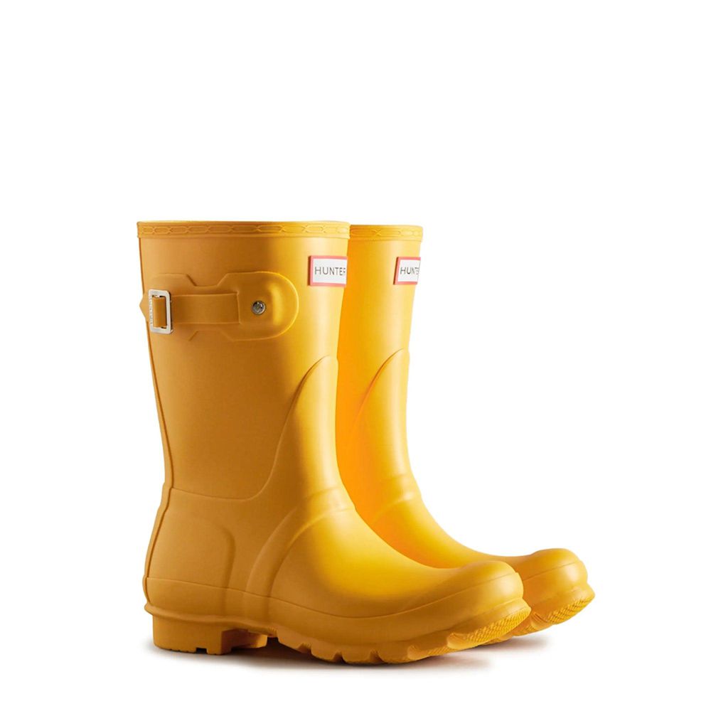 Hunter Women's Original Wellies Short Rain Boots Yellow | 2549183-XB