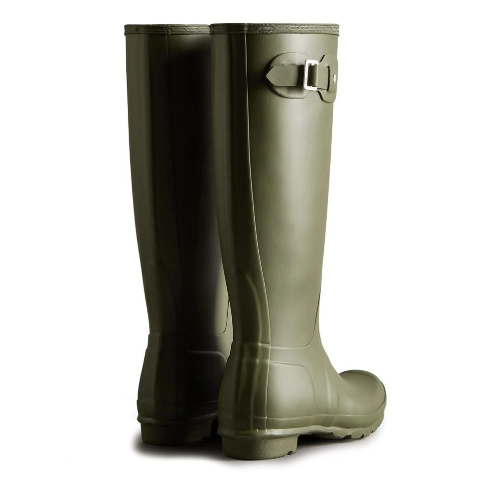 Hunter Women's Original Wellies Tall Rain Boots Olive | 1692734-ZH