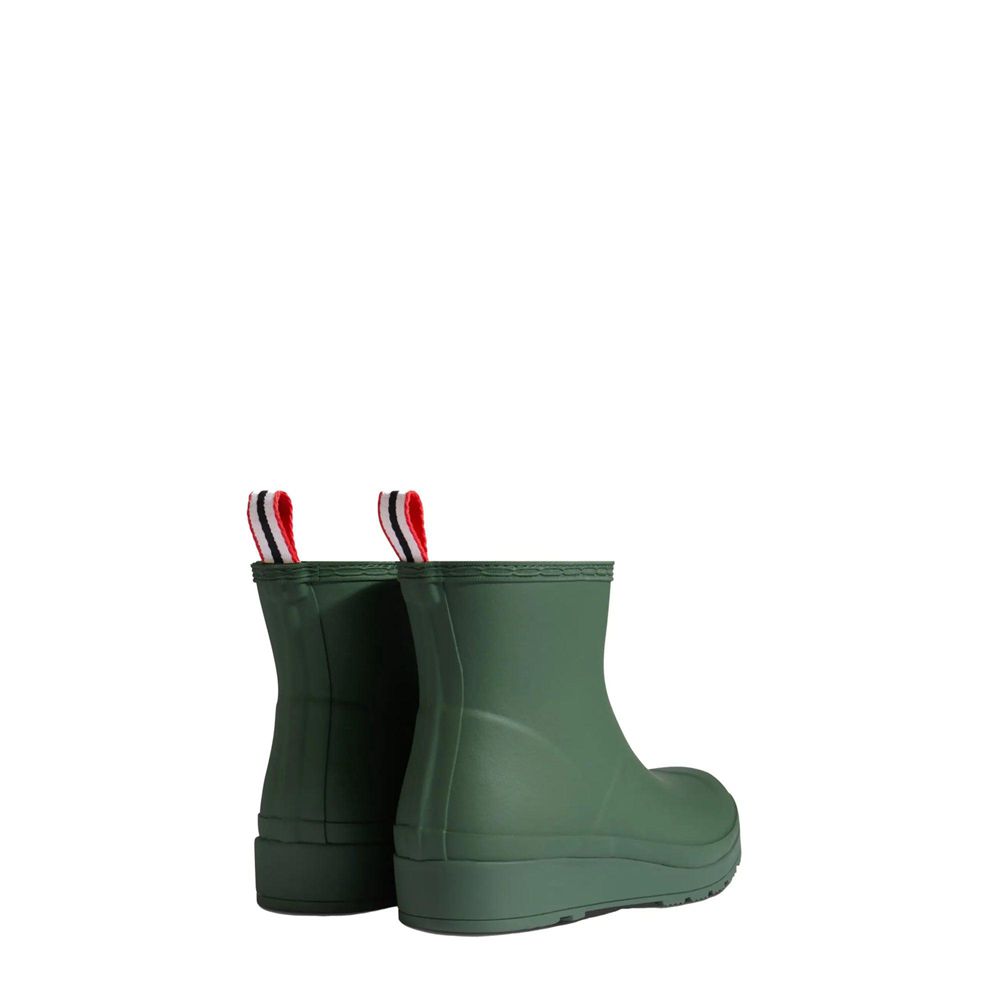 Hunter Women's PLAY™ Insulated Vegan Shearling Short Rain Snow Boots Green | 0732859-GO