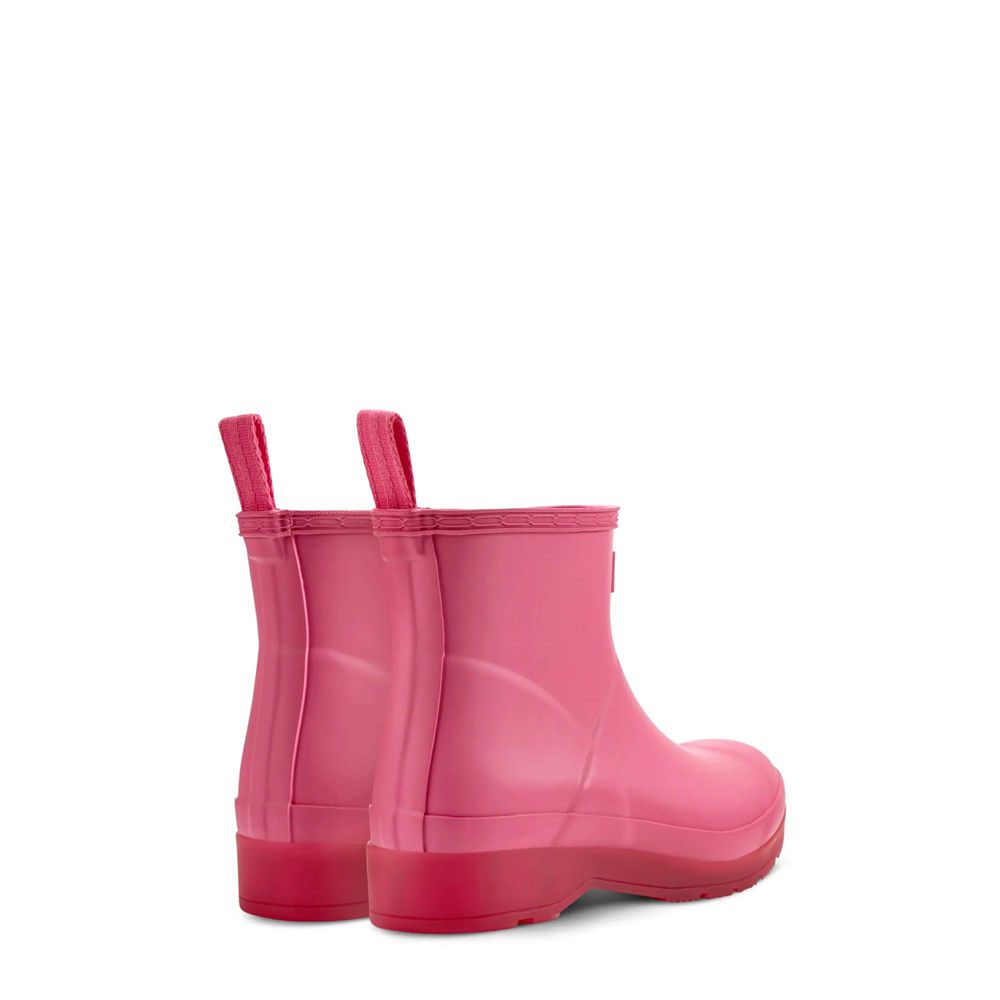 Hunter Women's PLAY™ Translucent Sole Wellies Short Rain Boots Red | 3720461-WA