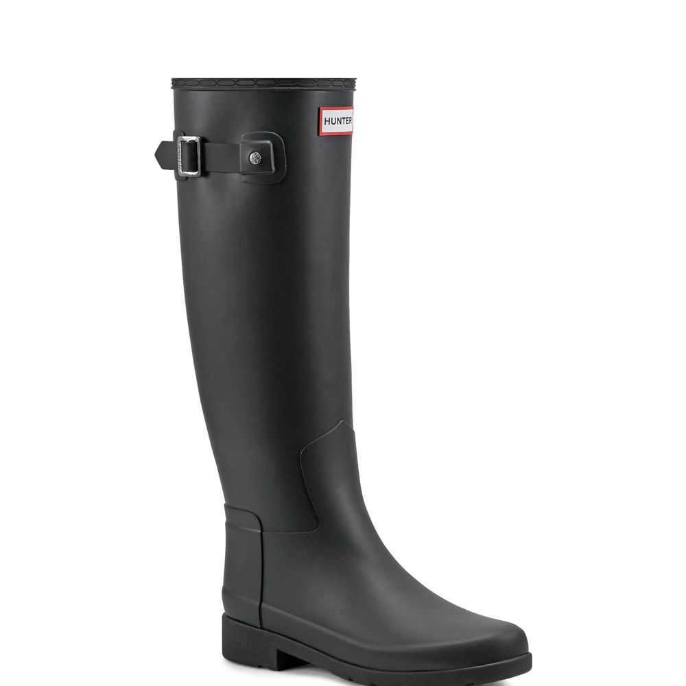 Hunter Women's Refined Slim Fit Wellies Tall Rain Boots Black | 3196578-BU