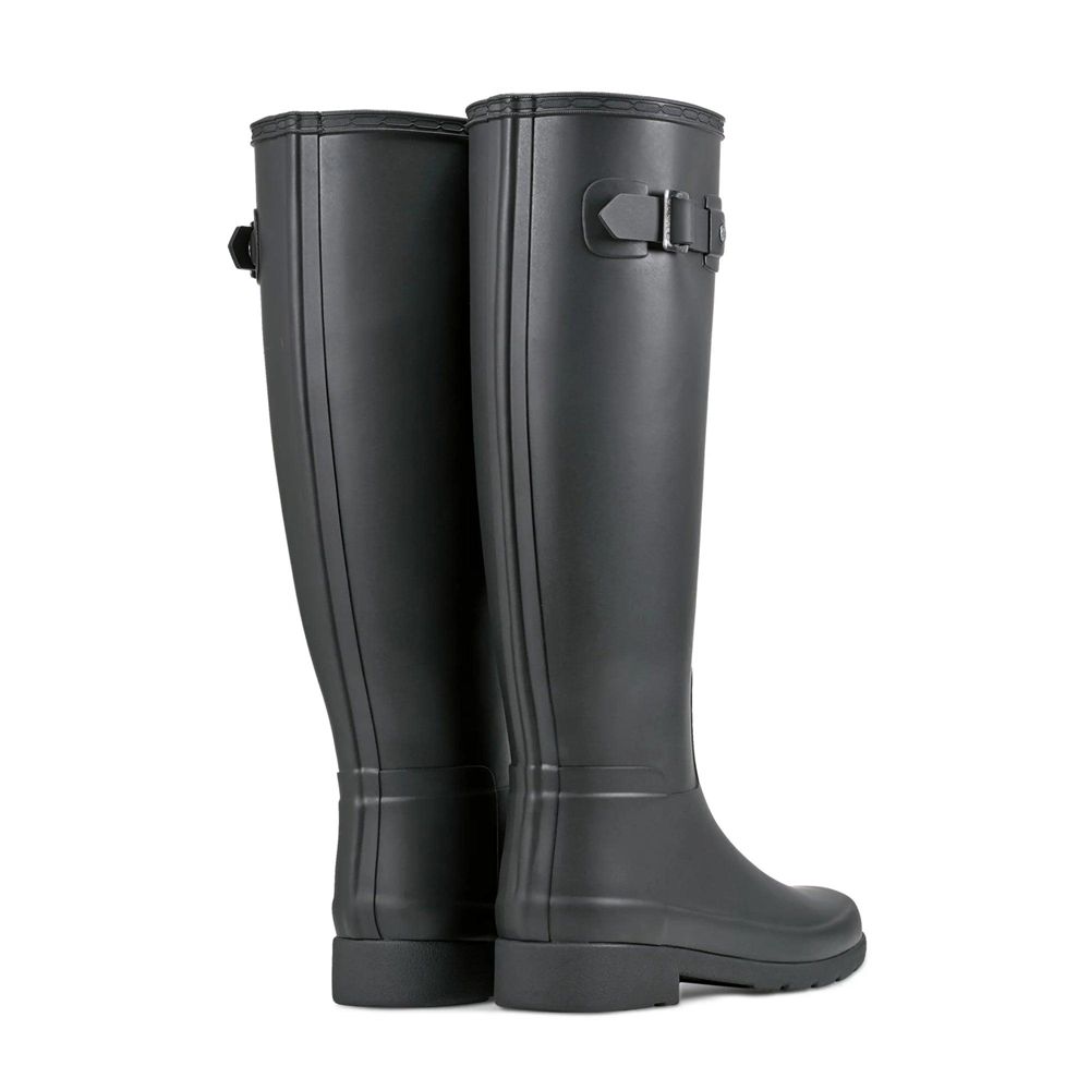 Hunter Women's Refined Slim Fit Wellies Tall Rain Boots Black | 3196578-BU