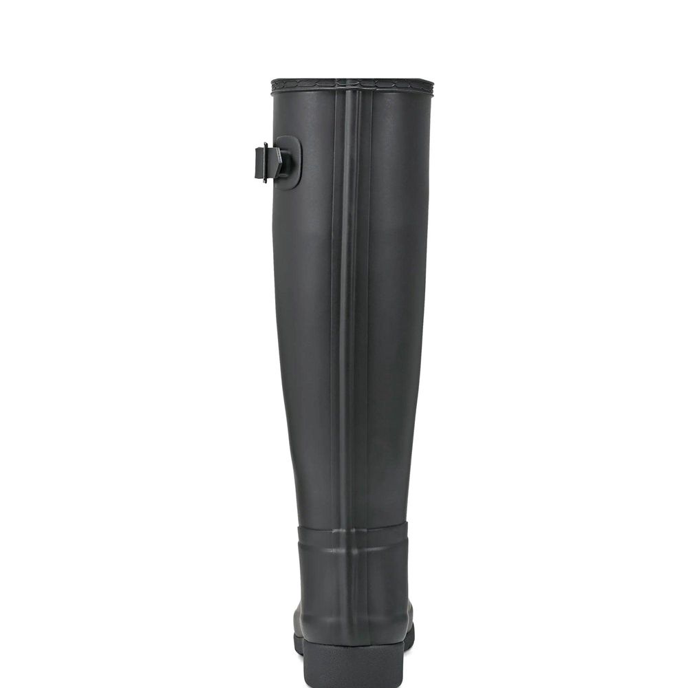 Hunter Women's Refined Slim Fit Wellies Tall Rain Boots Black | 3196578-BU