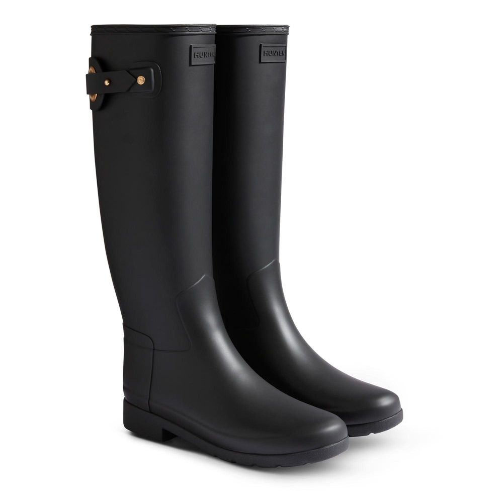 Hunter Women's Refined Wellies Tall Rain Boots Black | 7625493-RW