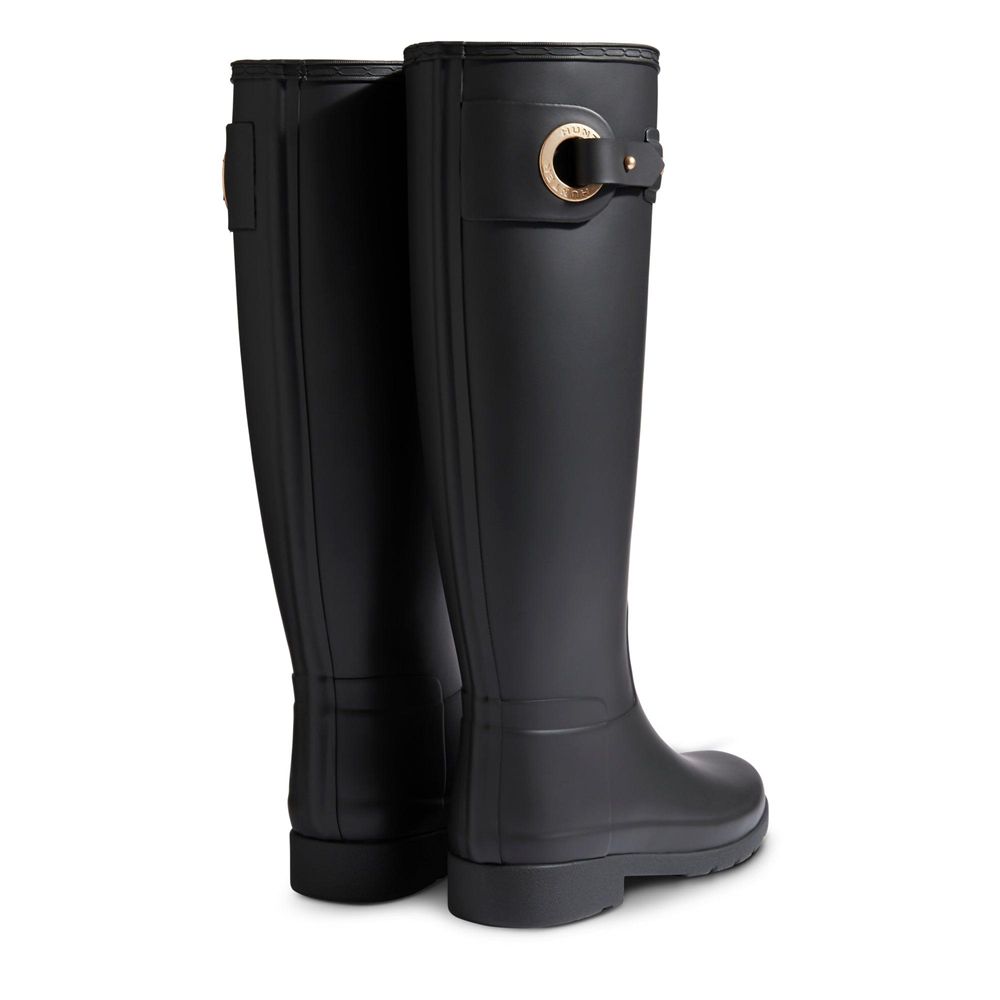 Hunter Women's Refined Wellies Tall Rain Boots Black | 7625493-RW