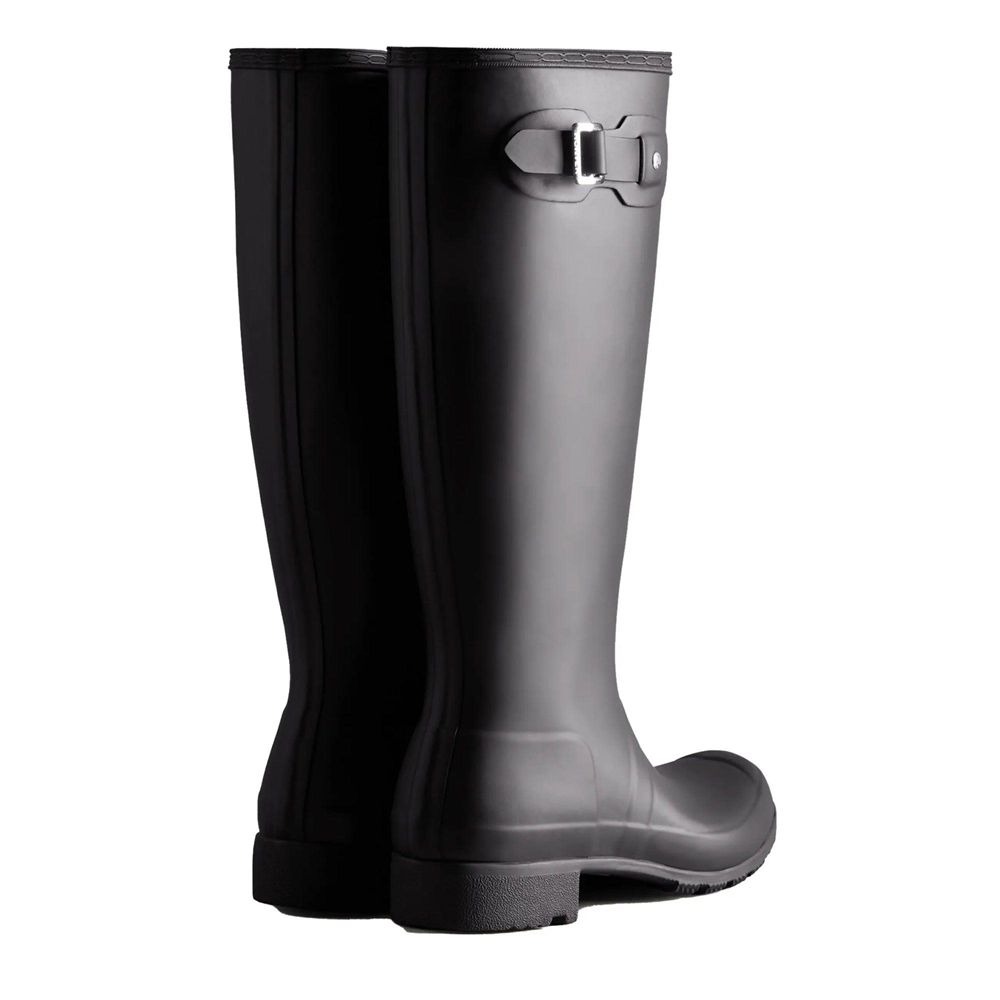 Hunter Women's Tour Foldable Wellies Tall Rain Boots Black | 5023648-VY