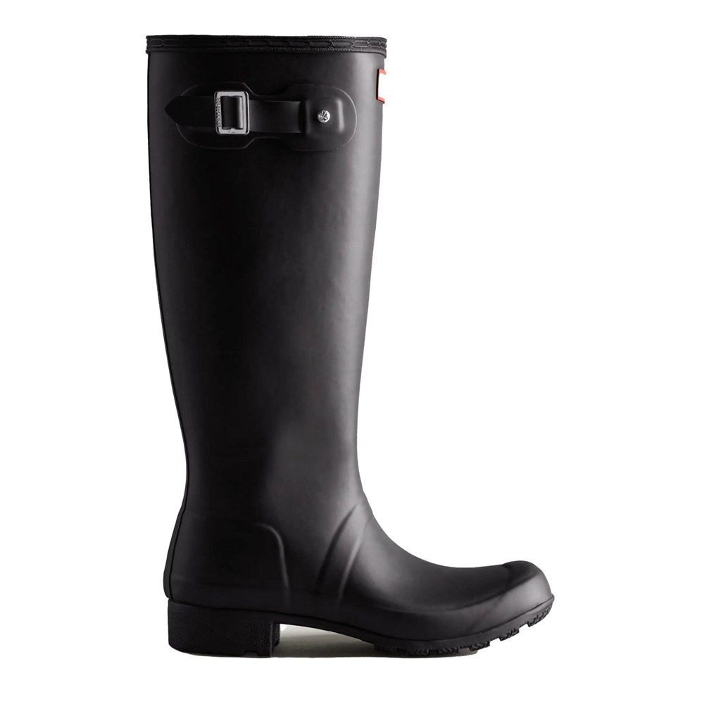 Hunter Women\'s Tour Foldable Wellies Tall Rain Boots Black | 5023648-VY